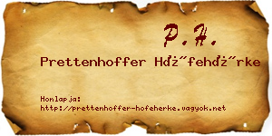 Prettenhoffer Hófehérke névjegykártya